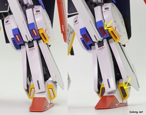 MG Full Armor ZZ Gundam - 기존의 MG ZZ 건담 Ver.Ka에 클럽G로 발매된 강화형 확장파츠를 결합한 경우와의 비교. 은색 코팅파츠들이 회색 파츠로 변경되었고, 가슴 디테일도 약간 달라졌습니다. (3/