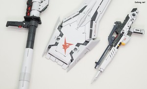 PG Unleashed Nu Gundam - 먹선/데칼 작업 후의 무장 및 확장기믹들 (2/2)