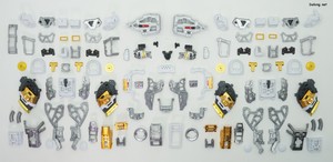 PG Unleashed Nu Gundam - 페이즈 1 프레임을 만들기 위해 추가로 탈거한 모습 매뉴얼 상으로는 없는데, 임의로 탈거 가능한 프레임을 분리해보았습니다. (2/2)