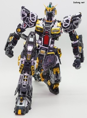 PG Unleashed Nu Gundam - 프레임 상태에서의 무릎 앉아 포즈 (1/4)