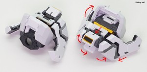 PG Unleashed Nu Gundam - 팔과 어깨의 해치 오픈 (2/2)