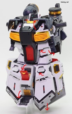 PG Unleashed Nu Gundam - 몸통 해치 오픈 샷 (1/3)