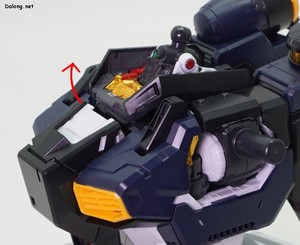 PG Unleashed Nu Gundam - 목 앞부분만 위로 좀더 올라가는 가동부가 있네요.