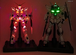PG LED Unit for PG Unleashed Nu Gundam - PG 유니콘 건담 LED 유닛과의 비교샷. 유니콘 건담 LED가 가격은 더 싼데 효과가 훨씬 좋습니다. (2/2)