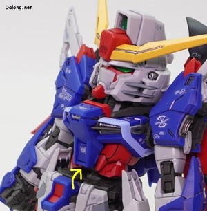 MGSD Destiny Gundam - 허리가 뒤로 꺾이는 전용 관절도 있습니다.