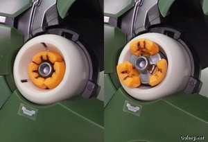 MGSD Kshatriya - When you press the back of the binder verniers, they pop forward and deploy automatically. Assembly is trickier 