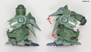 MGSD Kshatriya - When you bend the knee, the knee armor moves in a two-stage linked motion — assembly requires some care here. If