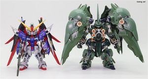 MGSD Kshatriya - With the MGSD Destiny Gundam.
