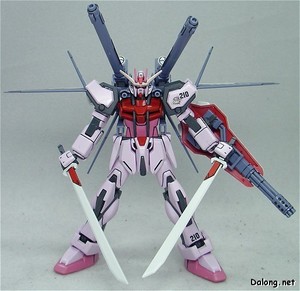 HG Strike Rouge + I.W.S.P. - 9.1m 짜리라는 대형 쌍칼 액션포즈