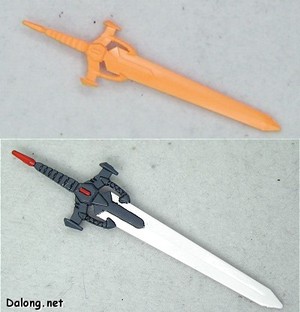 HG Mobile Ginn (미겔 전용기) - 부분도색 전과 후