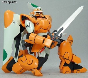 HG Mobile Ginn (미겔 전용기) - 자연스러운 무릎앉아 자세.