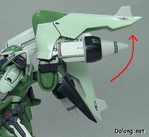 HG Ginn Type High-Maneuver (고기동형) - 등의 슬러스터는 90도각도로 움직입니다.